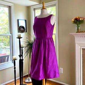 Ann Taylor party dress in strictly beautiful silk violet. Size 10.